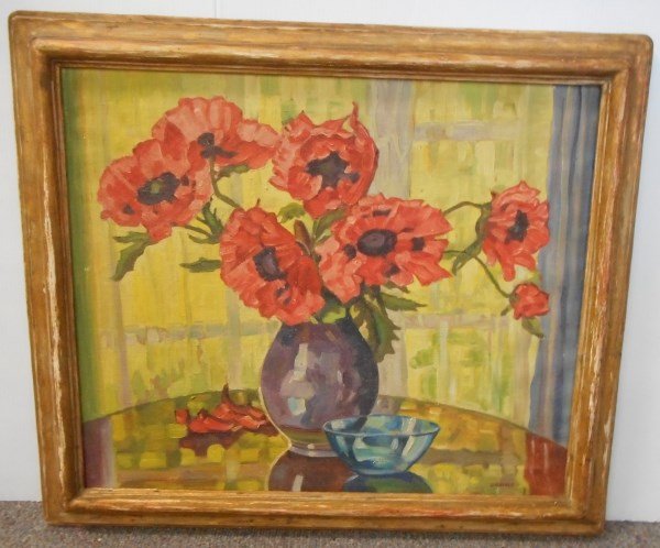 Still Life sgnd Daniels in Newcomb-Macklin Frame: Still Life sgnd Daniels in Newcomb-Macklin Frame