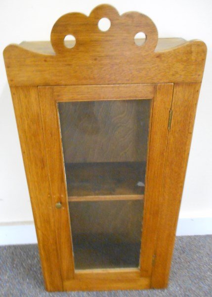 Small Hanging Oak Cabinet (1 of 1)