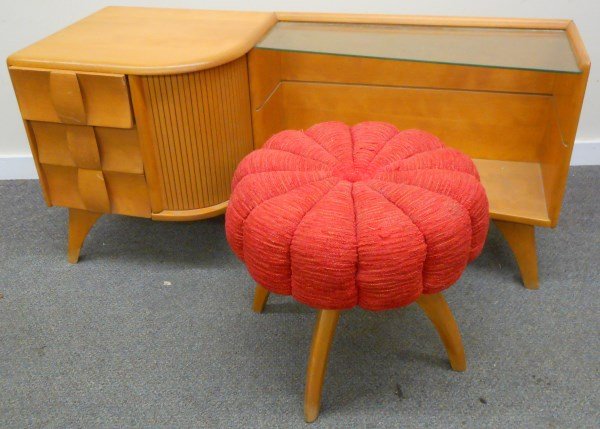 Heywood Wakefield Vanity with Stool (1 of 1)