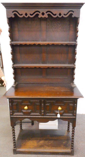 2 Part English Oak Cabinet (1 of 2)