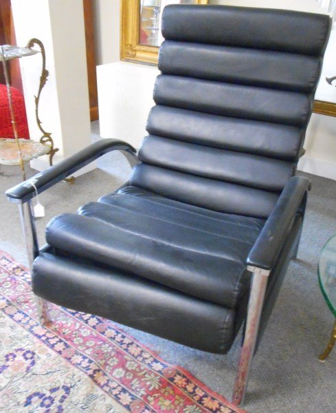 Milo Baughman Modern Leather Recliner (1 of 1)