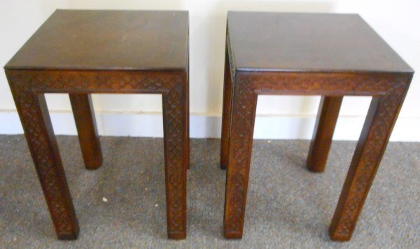 3 Chinese Chippendale Henredon Tables (1 of 2)