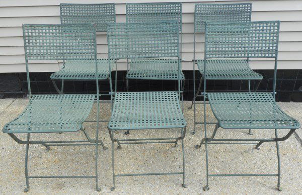 6 Folding Metal Garden Chairs (1 of 1)