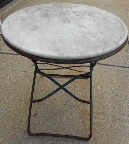 Folding Marble Top Bistro Table (1 of 1)