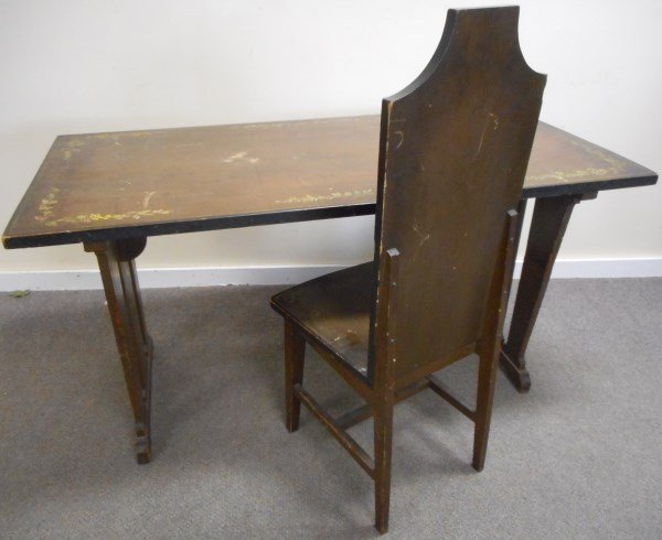 6 Pc. Paint Decorated Country Kitchen Table and Chairs (1 of 2)