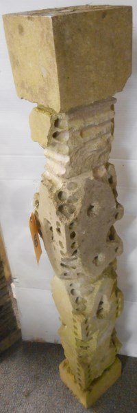 Steve Karr- 3 Part Limestone Column 44": Steve Karr- 3 Part Limestone Column 44"