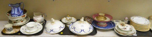 Lot of 19th Cent. Pottery, Luster Make-do, Copeland: Lot of 19th Cent. Pottery, Luster Make-do, Copeland Transfer(8pc), 12 Royal Worcester Luncheon Plates, Various other 19th Cent. Porcelain (35+ pc. approx)