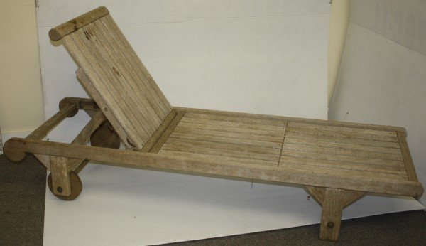 Single Teak Chaise: Single Teak Chaise