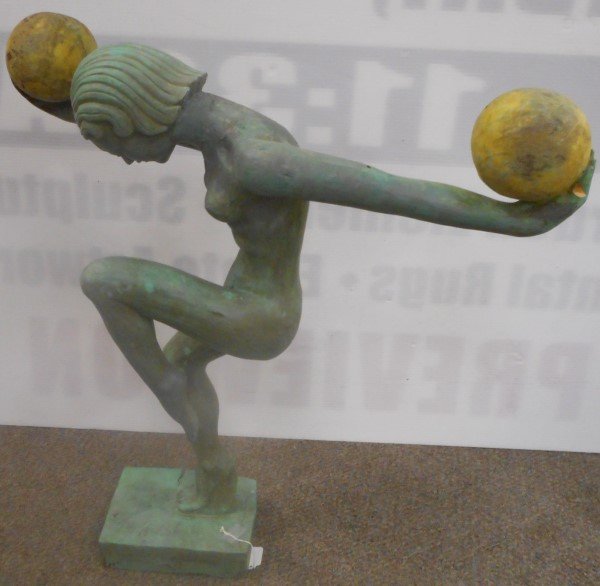 Art Deco Carved Wood Sculpture (1 of 1)