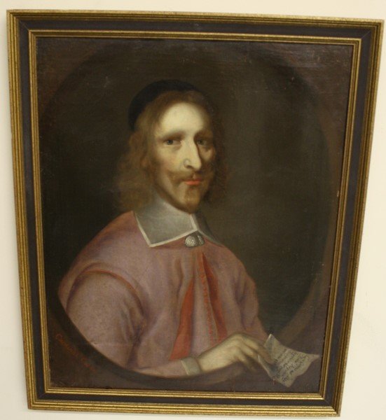 Early oil on Canvas Portrait of Cardinal Coune (1 of 3)