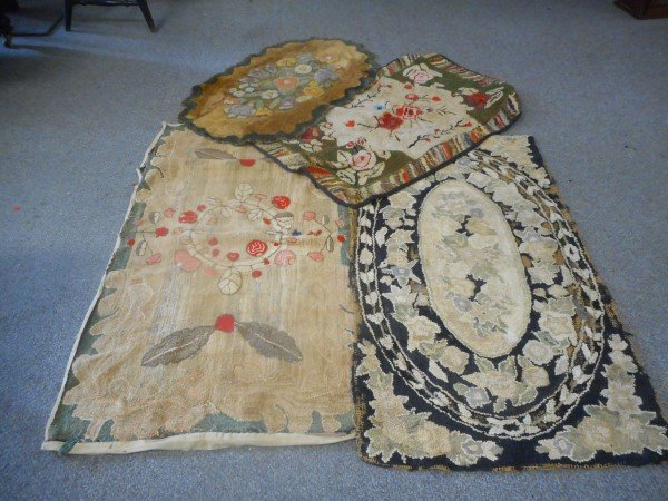 4 Early Hooked Rugs (1 of 1)