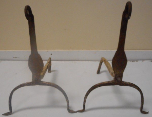 Pair of Hand Forged Andirons (1 of 1)