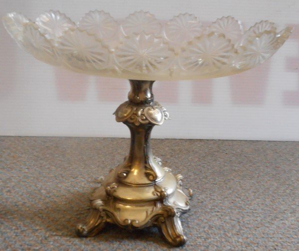 Glass and Silverplate Compote (1 of 2)