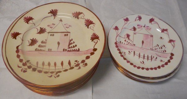 22 Pc. Lot English Luster Plates (1 of 2)