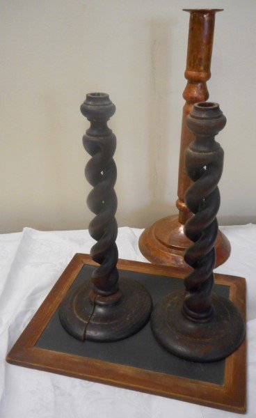 Pair of English Barley Twist Stick, One tall (1 of 1)