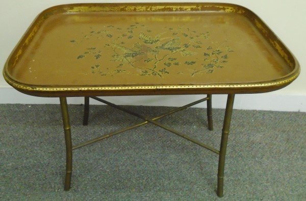 Tole Tray on Stand: Tole Tray on Stand