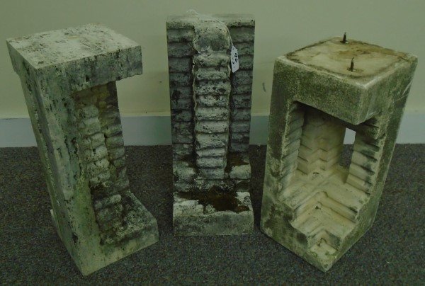 3 Pcs Steve Karr Limestone Sculptures: 3 Pcs Steve Karr Limestone Sculptures