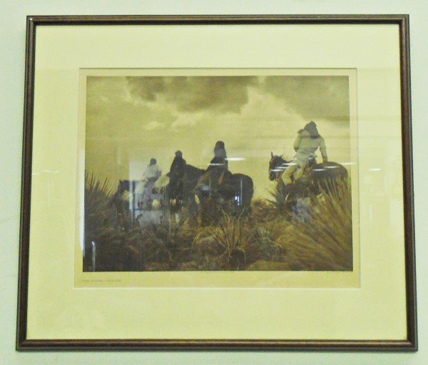 Photogravure' Edward Curtis "The Storm" 12" x 16" Image: Photogravure' Edward Curtis "The Storm" 12" x 16" Image
