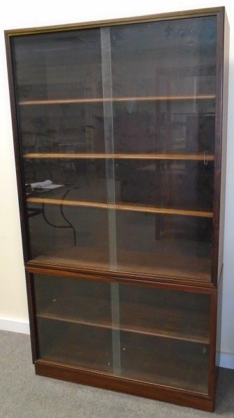 2 Part Rosewood Laminate Bookcase John Stuart / Denmark: 2 Part Rosewood Laminate Bookcase John Stuart / Denmark