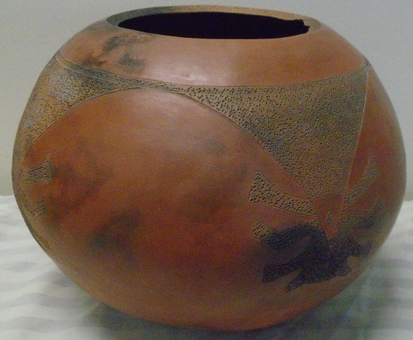 11" Tall Redware Pot - Aiello: 11" Tall Redware Pot - Aiello