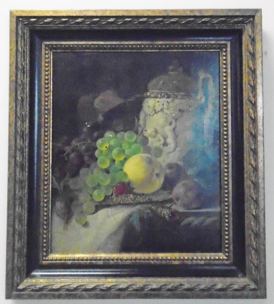 Extra Nice 19th Century Still Life Oil Painting-signed (1 of 2)