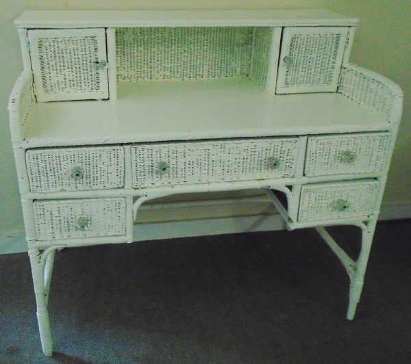 Antique Wicker Writing Desk (1 of 1)