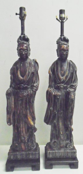 Pair of 29" Chinois Style by Frederick Cooper: Pair of 29" Chinois Style Lamps,Frederick Cooper,Chicago