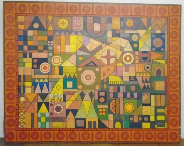 Large 50" x 64" Abstract o/c Signed Martin Rosenthal (1 of 2)