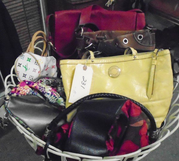 Lot of 8 Handbags,Coach,Dooney Bourke,Louis Vuitton (1 of 4)