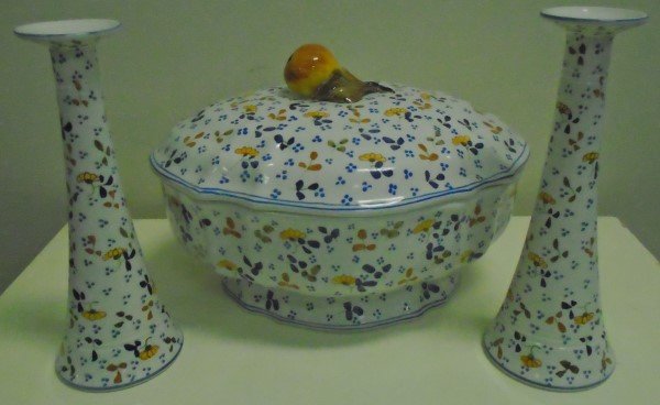 3 Pcs Hand painted Italian Porcelain (1 of 1)