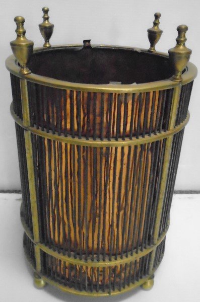 Exceptional Copper Lined and Brass Umbrella Stand: Exceptional Copper Lined and Brass Umbrella Stand
