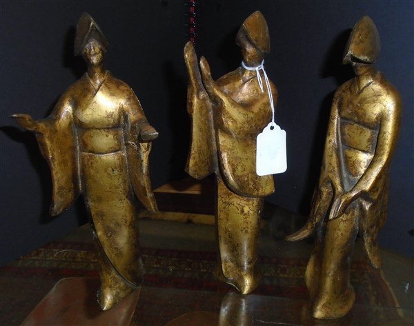 3 Bronze Ladies: 3 Bronze Ladies 9.5"h