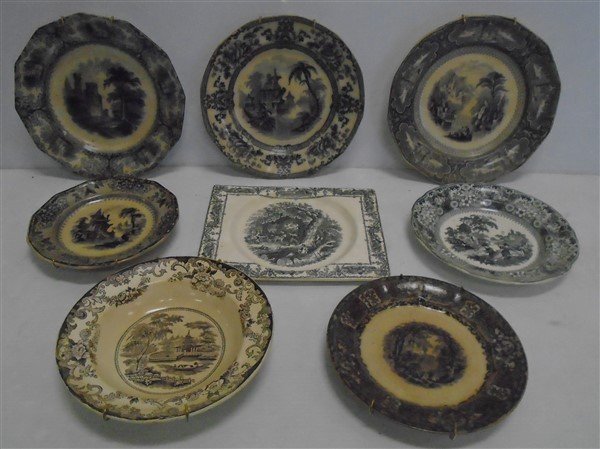 8 Pc. Early English Paste Lot: 8 Pc. Early English Paste Lot