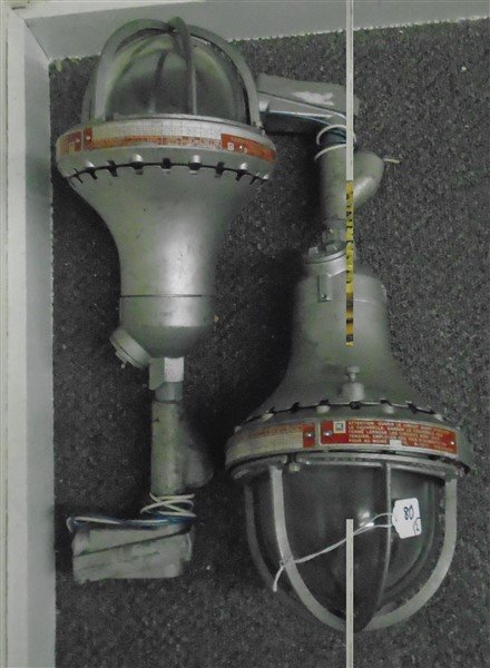 Pair of Industrial light fixtures: Pair of Industrial light fixtures