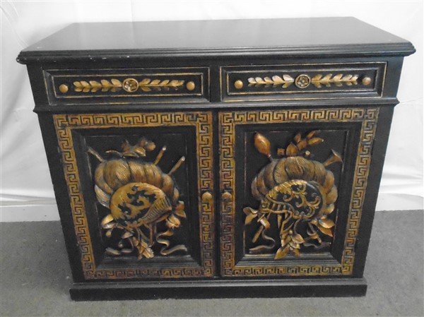 2 Door Carved Armor Cabinet: 2 Door Carved Armor Cabinet