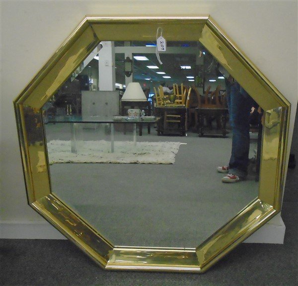 Brass Clad Octagonal Mirror: Brass Clad Octagonal Mirror