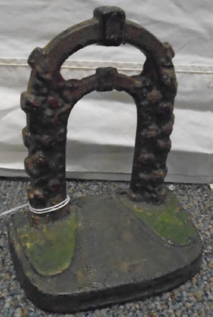 Painted Cast Iron Early 20th Century Doorstop: Painted Cast Iron Early 20th Century Doorstop