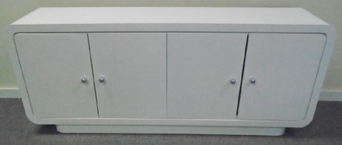 4 Door Cabinet in the Manner of Karl Springer: 4 Door Cabinet in the Manner of Karl Springer