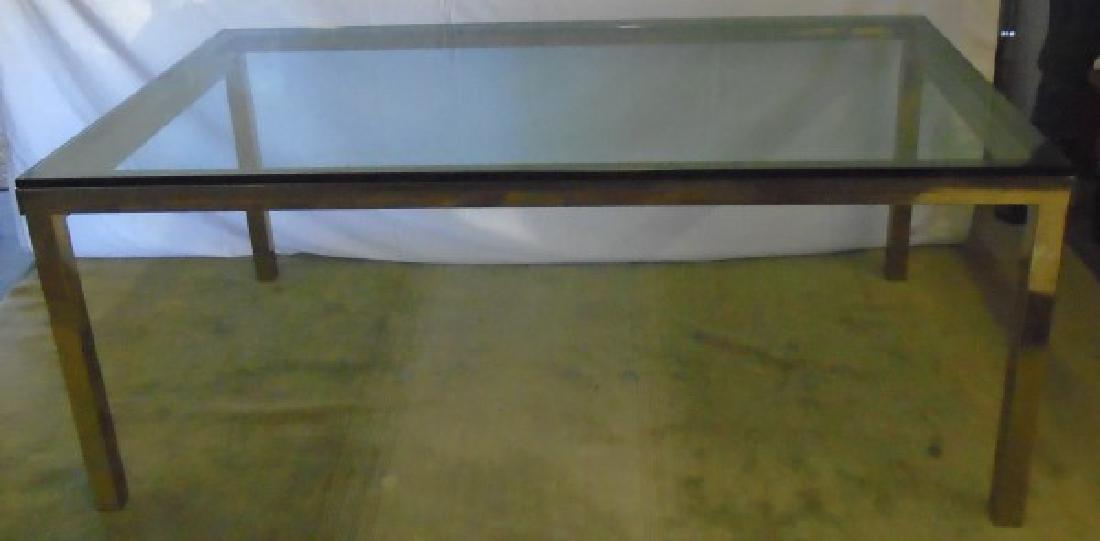 Mid Century Glass Top Dining Table with Glass: Mid Century Glass Top Dining Table with Glass Extensions