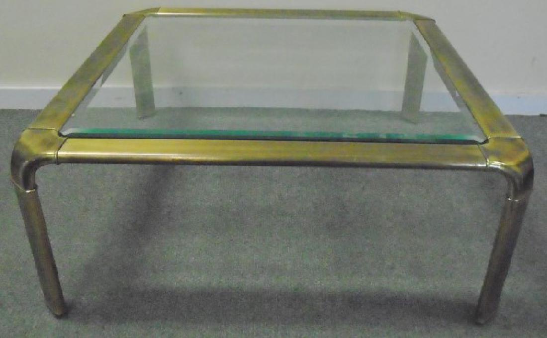 Quality Brass and Glass Coffee Table Mastercraft?: Quality Brass and Glass Coffee Table Mastercraft?