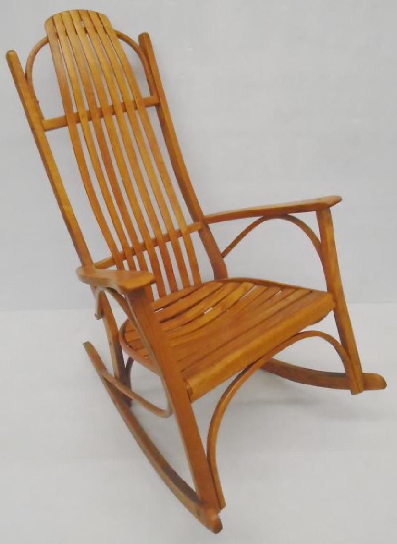 Adirondack Style Contemporary Oak Rocker: Adirondack Style Contemporary Oak Rocker