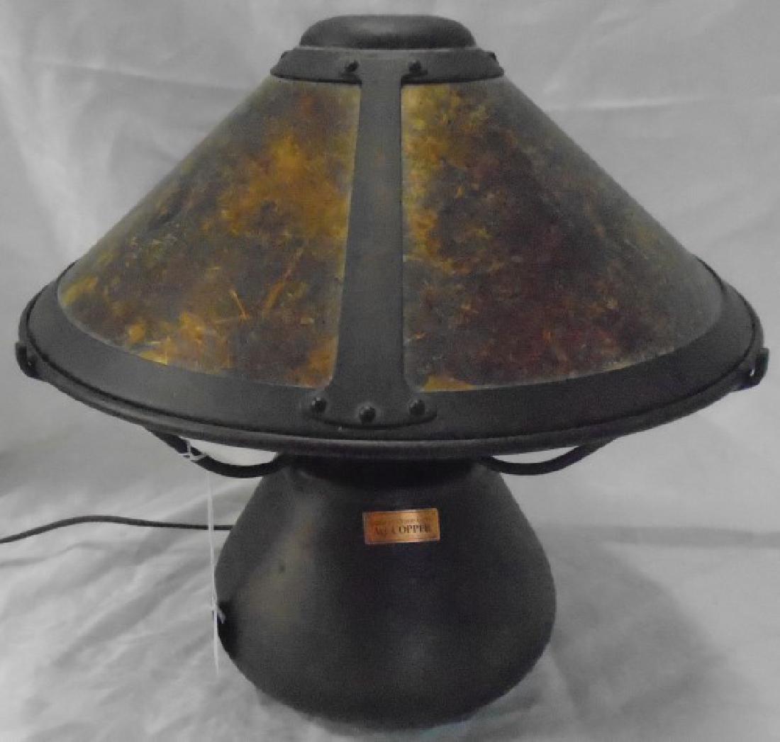 Contemporary Copper & Mica Lamp: Contemporary Copper & Mica Lamp