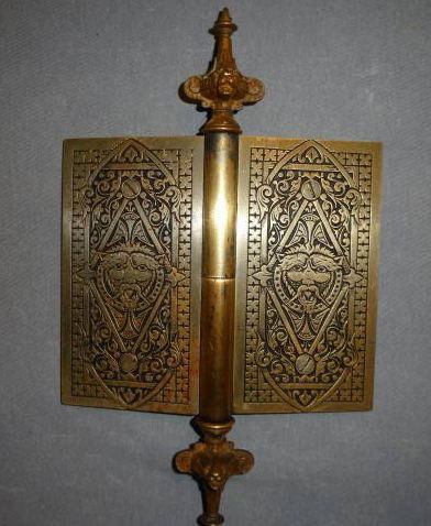 Bronze Hinge with Lion Finials (1 of 7)