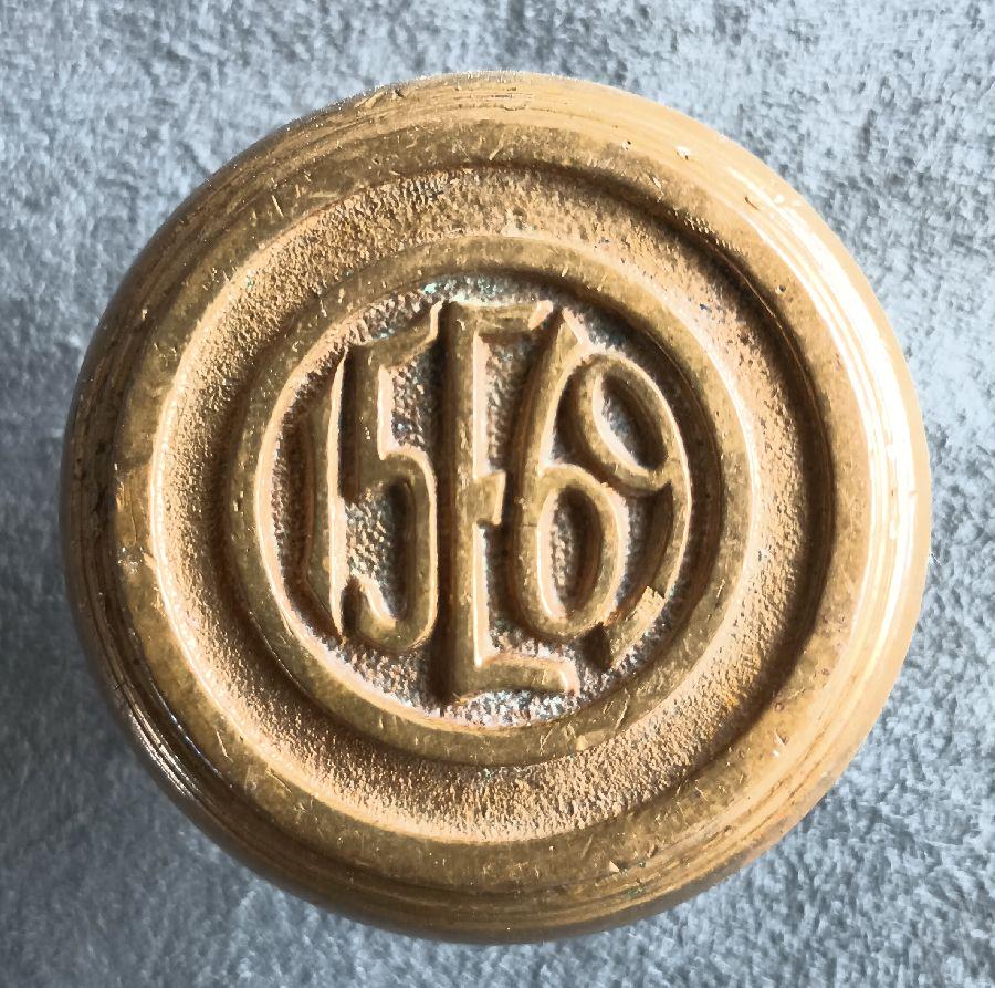 15 East 69th. NYC: Brass passage knob from 15 East 69th. Street, NYC...which is the Westbury Hotel, c. 1929...good as found...