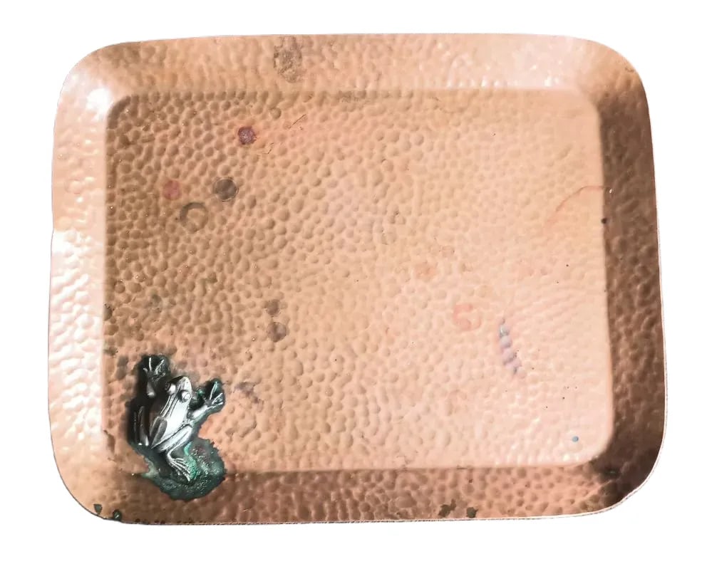 Copper Tray with Sterling Frog (1 of 6)