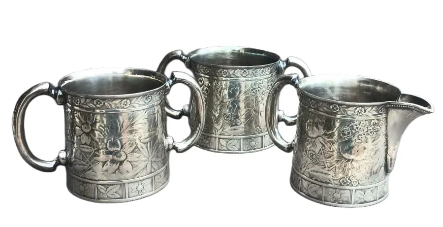 Silver Plate Tea Set (1 of 7)