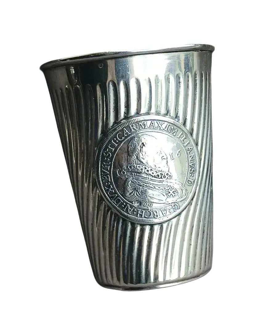 German, Silver Coin Cup w/ inset coins (1 of 7)