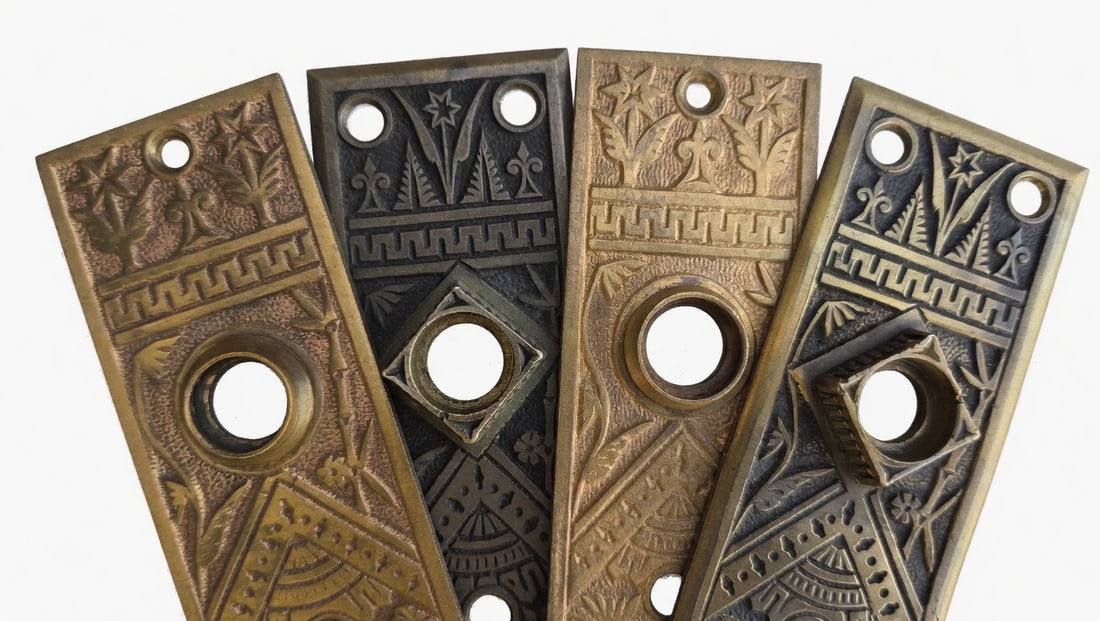 4 Oriental Door Plates - 3