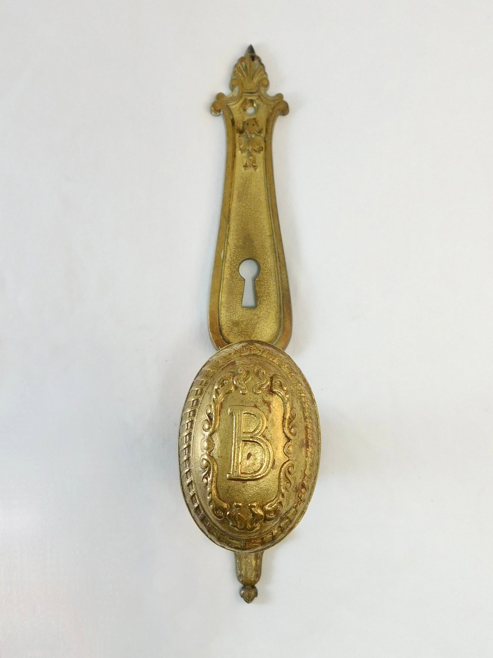Biltmore Hotel: Cast brass passage knob and plate from the Biltmore hotel, Los Angeles, c. 1923...plate is 8.5" x 1.75"...the Biltmore hosted the early Oscars...some interesting American history here...seems like