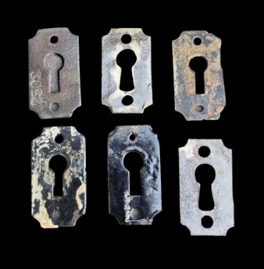 Six Keyhole Escutcheons - 3